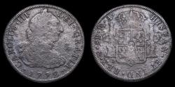 World Coins - 1772, 8 Silver Reales Charles III, Mexico Mint - 40 mm / 24,97 gr.