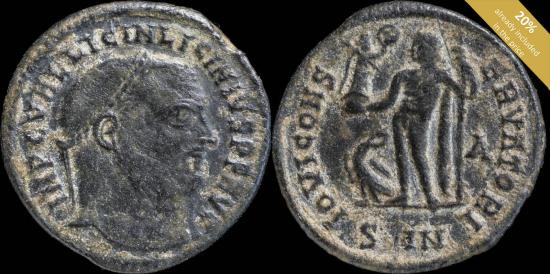 Ancient Coins - Licinius I Follis - IOVI CONSERVATORI, Nicomedia - 21 mm / 3.36 gr.