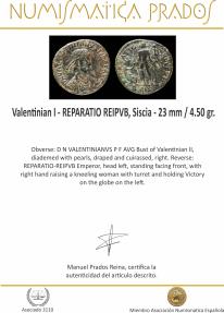 Ancient Coins - Valentinian I - REPARATIO REIPVB, Siscia - 23 mm / 4.50 gr.