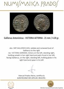 Ancient Coins - Gallienus Antonininus - VICTORIA AETERNA - 21 mm / 4.20 gr.