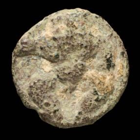 Ancient Coins - Ancient Hispania - Ebusus (Ibiza) Ae 1/8 Calco - 9 mm / 0.86 gr.