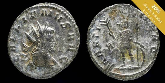 Ancient Coins - Gallienus Antoninianus - MARTI PACIFERO - 23 mm / 3.41 gr.