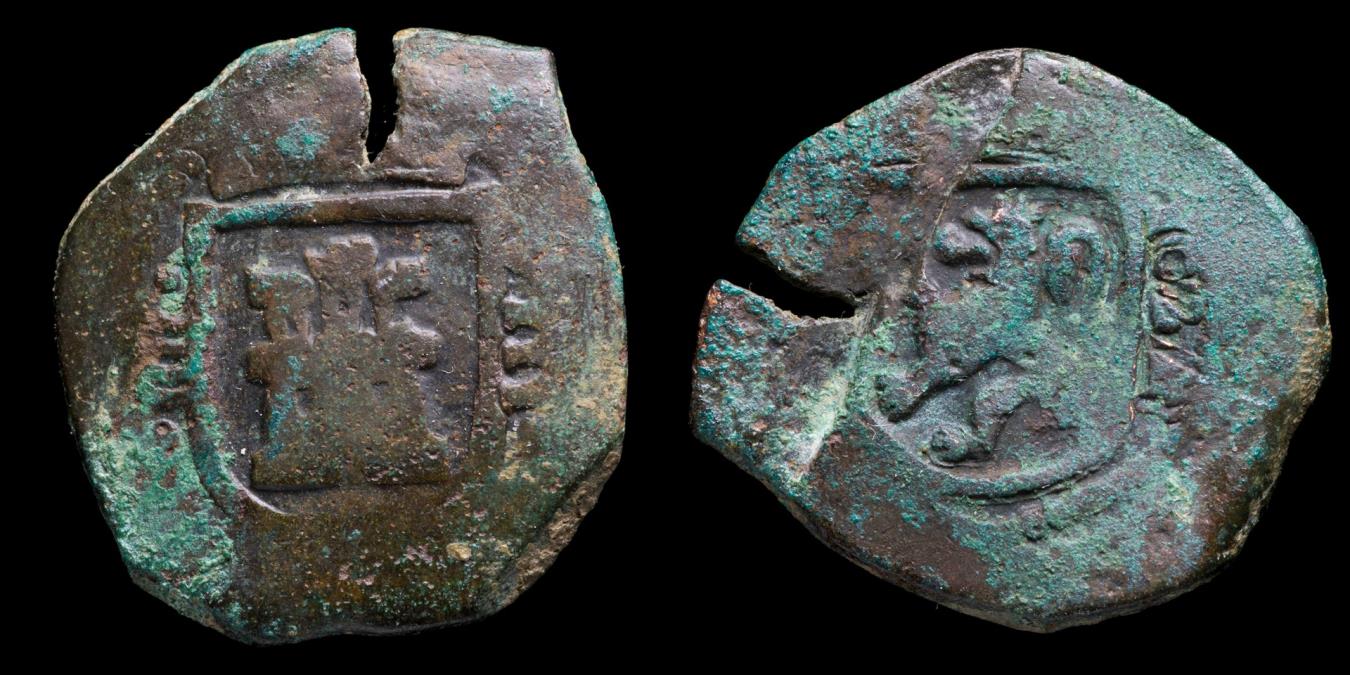 1624, 8 Maravedis Philips IV, Valladolid Mint ( Hammered) - 23 mm