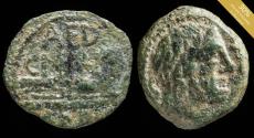 Ancient Coins - Ancient Hispania - Carteia, San Roque (Cadiz) Ae Semis - 21 mm / 6.40 gr.