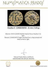 Ancient Coins - Claudius II - CONSECRATIO - 21 mm / 3.03 gr.