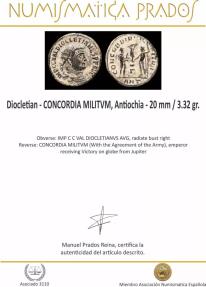 Ancient Coins - Diocletian - CONCORDIA MILITVM, Antiochia - 20 mm / 3.32 gr.