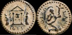 Ancient Coins - Religious Medal XVI-XVII centuries, Puerta Santa, Jubilee 1675 - 20 mm