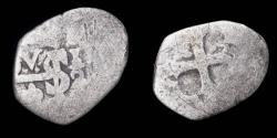 Ancient Coins - 1/2 Silver Real Macuquina Philips V, Mexico Mint - 15 mm / 1,01 gr.