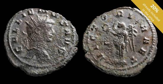 Ancient Coins - Gallienus Antoninianus - VICTORIA AET - 23 mm / 3.04 gr.