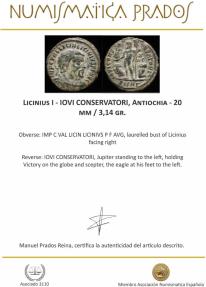 Ancient Coins - Licinius I - IOVI CONSERVATORI, Antiochia - 20 mm / 3,14 gr.