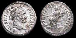 Ancient Coins - Caracalla Denarius - PONTIF TR P XII COS III - 18 mm / 2,26 gr