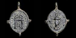 Ancient Coins - Religious Medal, Holy Door / Inmaculada, 1600 - 25x18 mm.