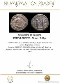 Ancient Coins - Valerian I Antoninianus - RESTITVT ORIENTIS - 21 mm / 3.88 gr.