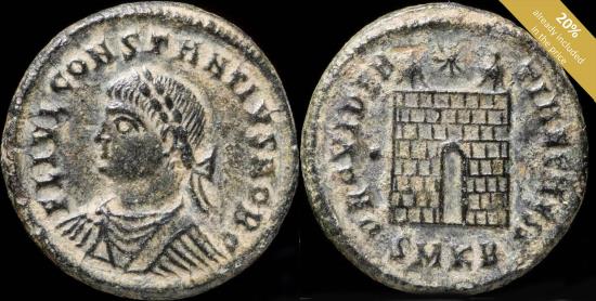 Ancient Coins - Constantius II - PROVIDENTIAE CAESS, Cizycus - 18 mm / 3,40 gr.
