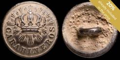 World Coins - Button Military Spanish, Carabineros 1876 - 15 mm.