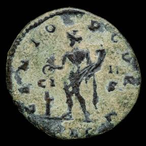 Ancient Coins - Constantine I Ae Follis - GENIO POP ROM, Lyon - 25 mm / 6.28 gr.