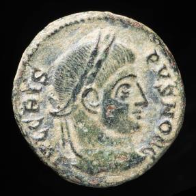 Ancient Coins - Crispus - CAESARVM NOSTRORUM VOT X, Siscia - 18 mm / 3.16 gr.