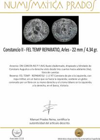 Ancient Coins - Constantius II - FEL TEMP REPARATIO, Arles - 22 mm / 4.34 gr.