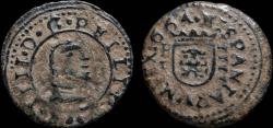 Ancient Coins - 1664, 4 Maravedis Philips IV, Burgos Mint - 16 mm / 1.38 gr.