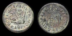 Ancient Coins - 1747, 1 Maravedi Philips V, Segovia Mint - 16 mm / 1,19 gr