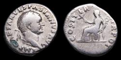 Ancient Coins - Vespasian Denarius - COSITER TR POT - 18 mm / 3,14 gr.