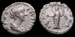 Ancient Coins - Diva Faustina I Denarius - AETERNITAS - 18 mm / 3,08 gr.