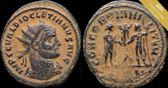 Ancient Coins - Diocletian - CONCORDIA MILITVM, Antiochia - 22 mm / 3.94 g