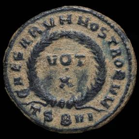 Ancient Coins - Constantine II - CAESARVM NOSTRORVM VOT X, Thessalonic - 18 mm / 2.94 gr.