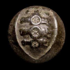 Ancient Coins - British Military Button, Royal Artillery, Napoleonic Wars, 13 mm.