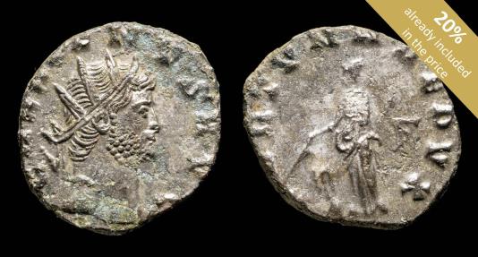 Ancient Coins - Gallienus Ae Antoninianus - FORTVNA REDVX - 19 mm / 3.33 gr.