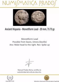 Ancient Coins - Ancient Hispania - Monetiform Lead - 20 mm / 9.73 gr.