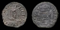 Ancient Coins - 1663, 8 Maravedis Philips IV, Coruña Mint - 21 mm / 2,46 gr.