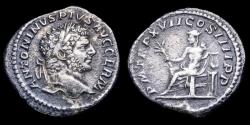 Ancient Coins - Caracalla Denarius - P M TR P XVII COS IIII P P - 19 mm / 2,72 gr