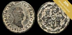 World Coins - 1815, 8 Maravedis Ferdinand VII, Jubia Mint (molten) - 29 mm / 9.28 gr.