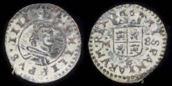 Ancient Coins - 1662, 8 Maravedis Philips IV, Trujillo Mint - 20 mm / 1,92 gr.