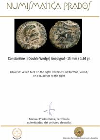 Ancient Coins - Constantine I (Double Wedge) Anepigraf - 15 mm / 1.64 gr.