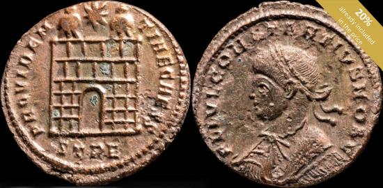 Ancient Coins - Constantine I - PROVIDENTIAE CAESS, Trier - 19 mm / 3.21 gr.