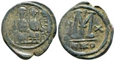 Ancient Coins - JUSTIN II and SOPHIA.(565-578).Nicomedia.Follis.
