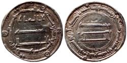 World Coins - ABBASID AR DIRHAM AL MANSUR 147 AH AL KUFA MINT 2.9 GR & 24,51 MM