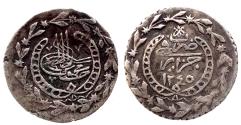 World Coins - OTTOMAN ALGERIA MAHMUD II AR 1/6 BUDJU AH 1245 JAZAIR 1.4 GR & 18,01 MM