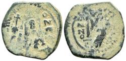 Ancient Coins - HERACLIUS with HERACLIUS CONSTANTINE.(610-641).Constantinople.Follis.