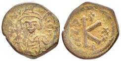 Ancient Coins - JUSTINIAN II (First reign, 685-695). Constantinople.Half Follis.