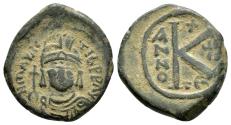Ancient Coins - MAURICE TIBERIUS (582-602).Thessalonica.Half Follis.