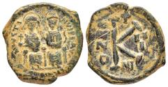 Ancient Coins - JUSTIN II.(565-578).Nicomedia.Half Follis.