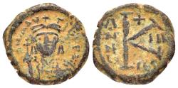 Ancient Coins - MAURICE TIBERIUS.(582-602).Thessalonica.Half Follis.