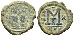 Ancient Coins - JUSTIN II and SOPHIA.(565-578).Nicomedia.Follis.
