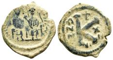 Ancient Coins - JUSTIN II and SOPHIA.(565-578).Nicomedia.Follis.