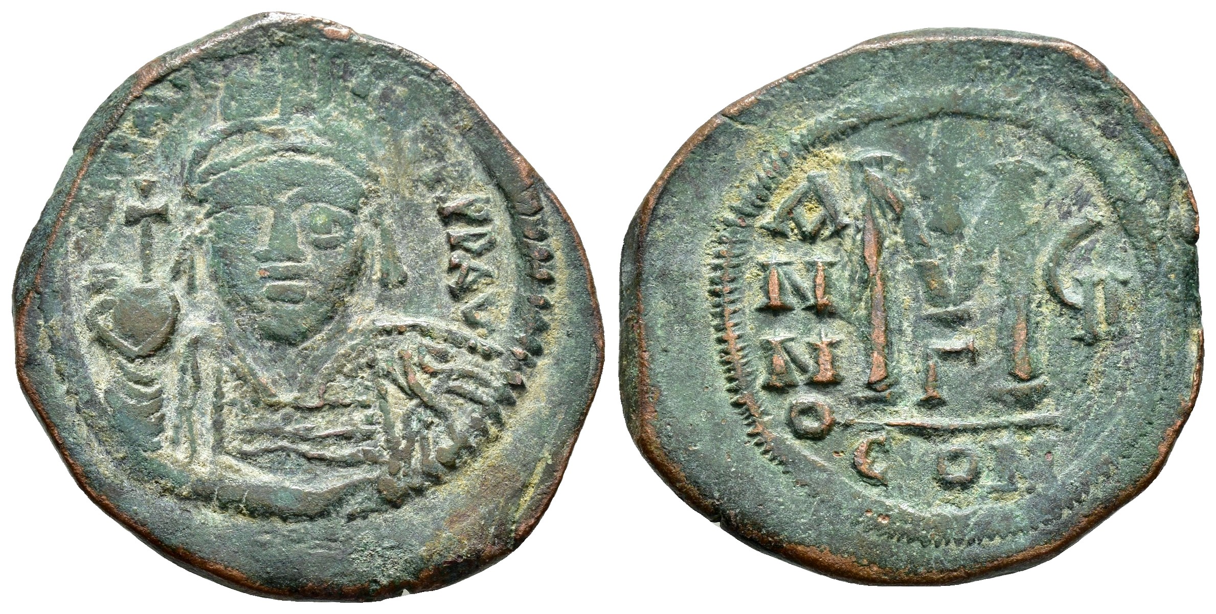 MAURICE TIBERIUS.(582-602).Constantinople.Ae. | Byzantine Coins