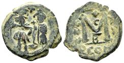 Ancient Coins - CONSTANS II with CONSTANTINE IV.(641-668).Constantinople.Follis.