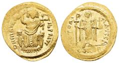 Ancient Coins - MAURICE TIBERIUS.(582-602). Constantinople.Solidus.Consular issue of AD 602.
